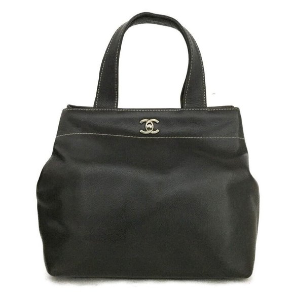 Chanel Handbags - 120622B V Chanel Tote Bag Brown CC Logo Caviar Skin
